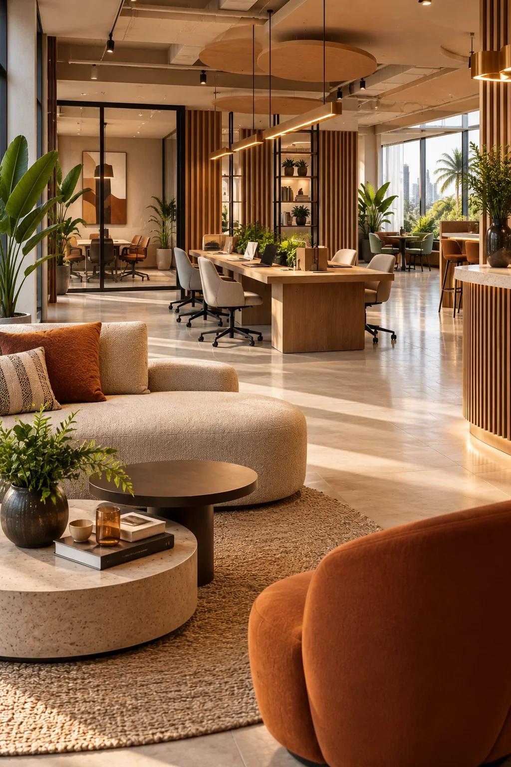 Coworking chaleureux et contemporain